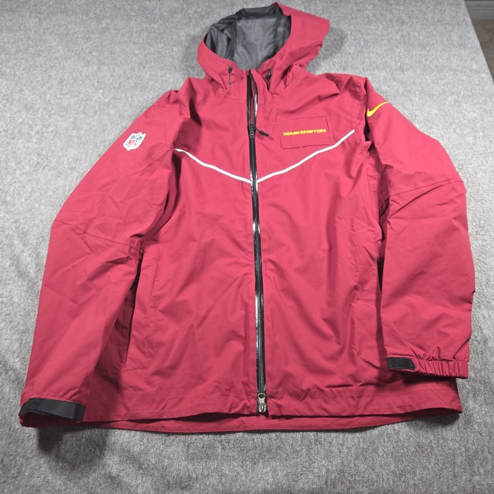 Nike NFL Washington Commanders Team Issue Storm FIT Rain Sideline Jacket Mens L